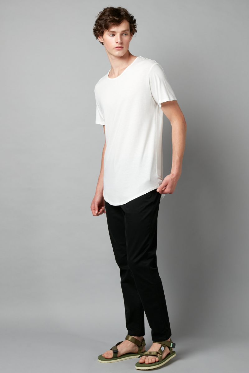 White Aalto Bamboo Cotton Tee