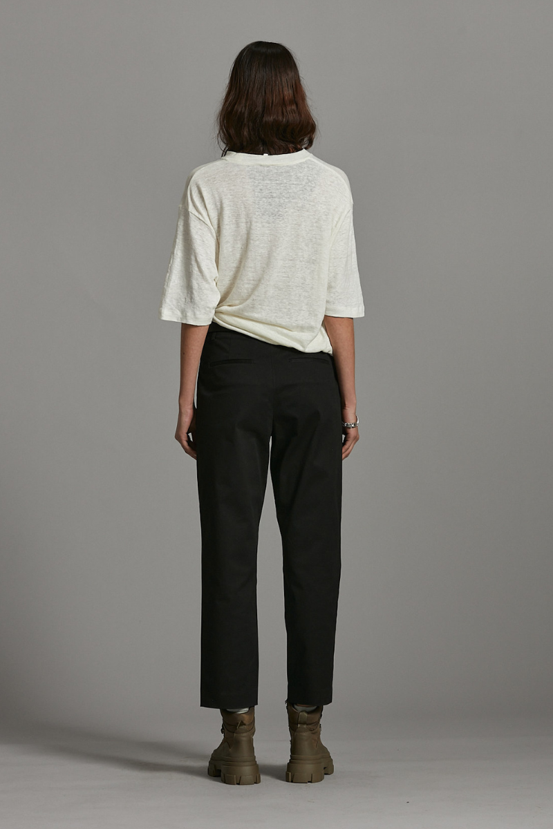 Black Sharp Tailored Cotton Pants