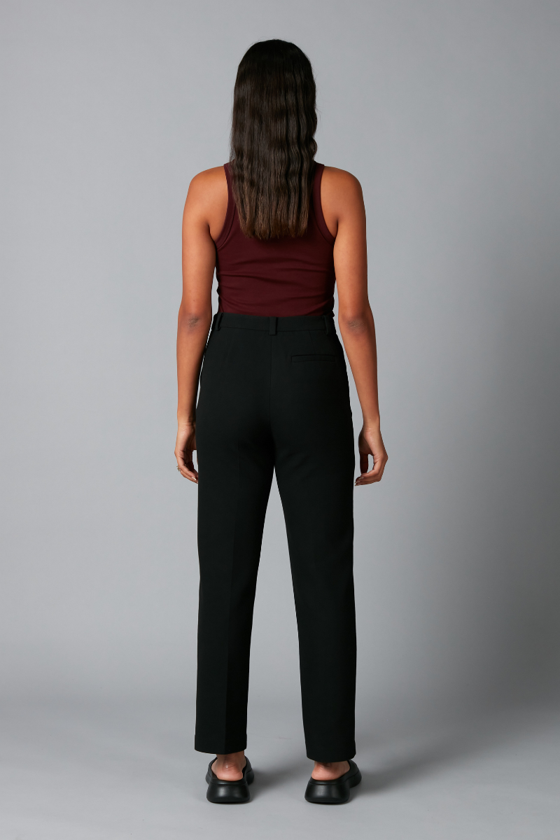 Black Seeka Full Length Tailored Pants