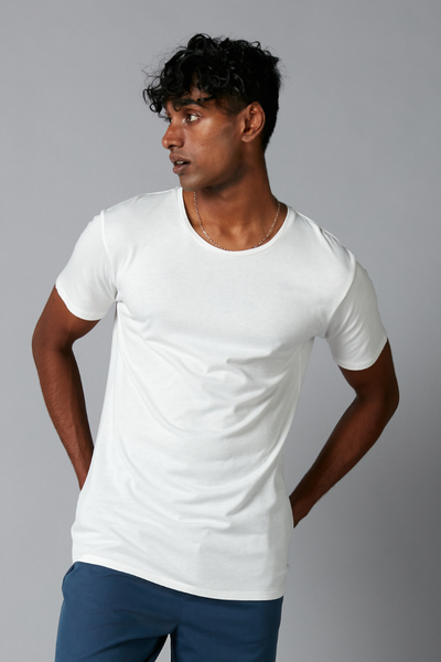 White Tait Bamboo Cotton Tee