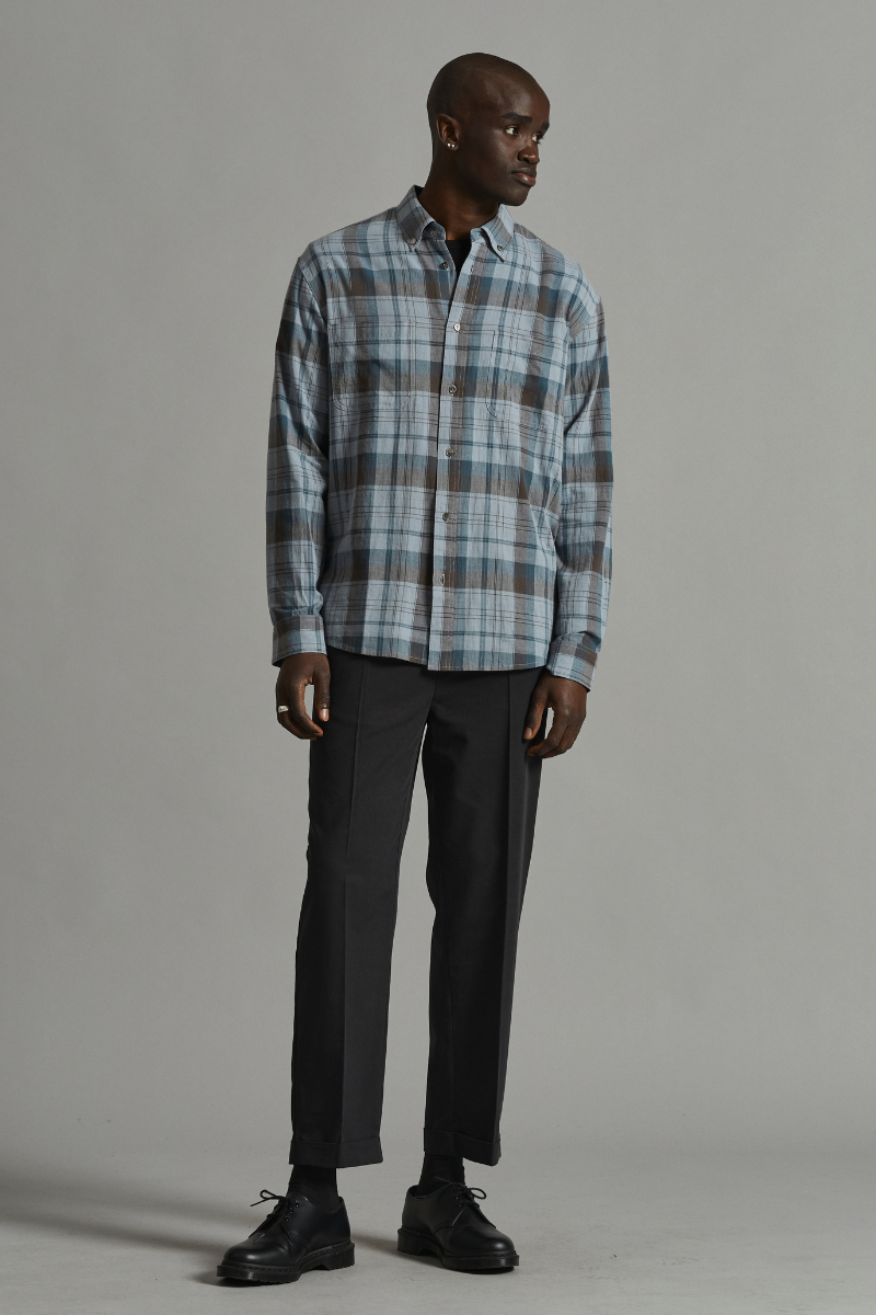 Blue Check Olly Cotton Shirt