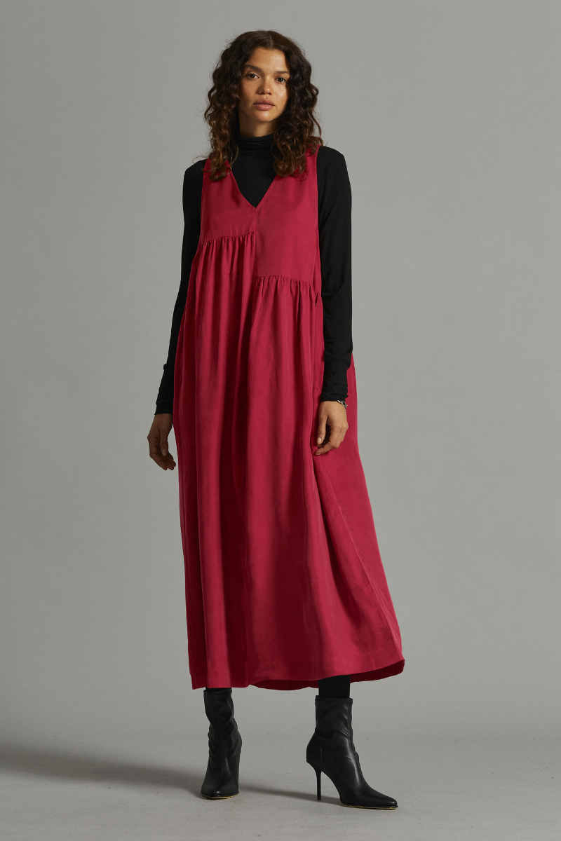 Crimson Red Macy Maxi Dress