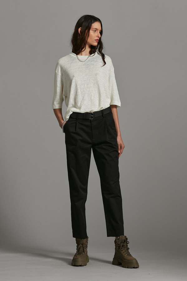 Black Sharp Tailored Cotton Pants