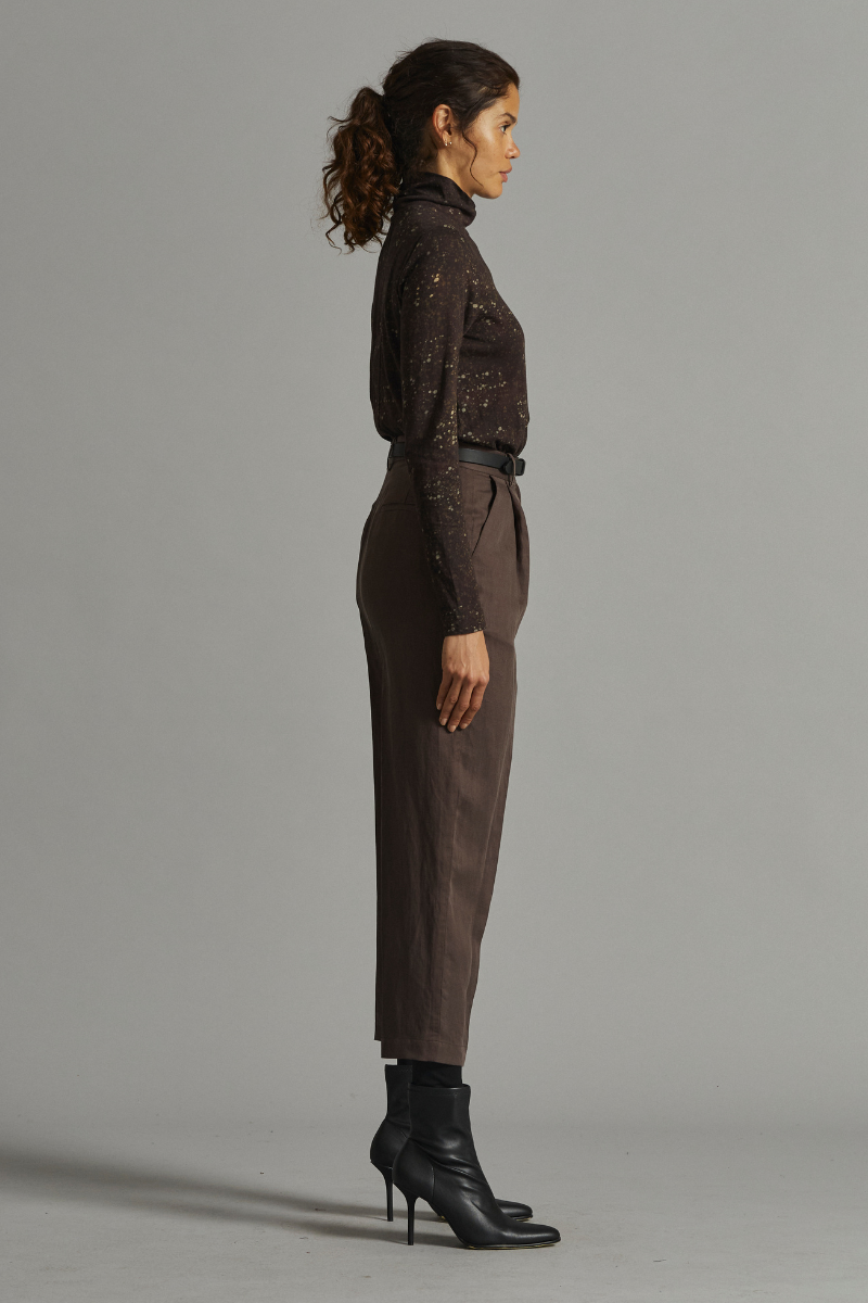 Chocolate Float Tencel Linen Pants