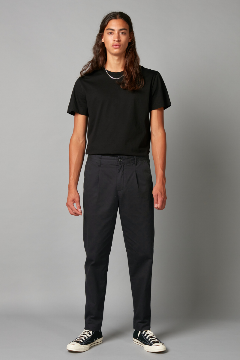 Navy Osakie Unisex Cotton Pants