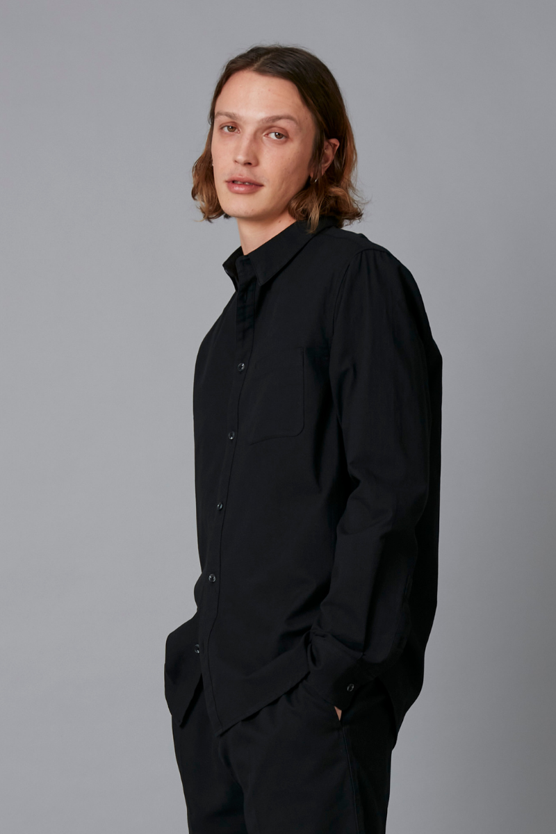 Black Jeeva Regular Cotton Shirt