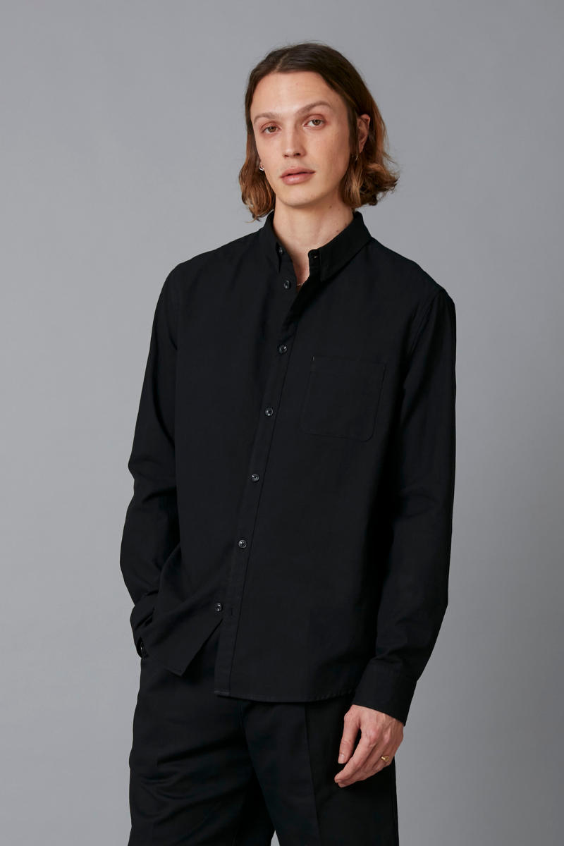 Black Jeeva Regular Cotton Shirt