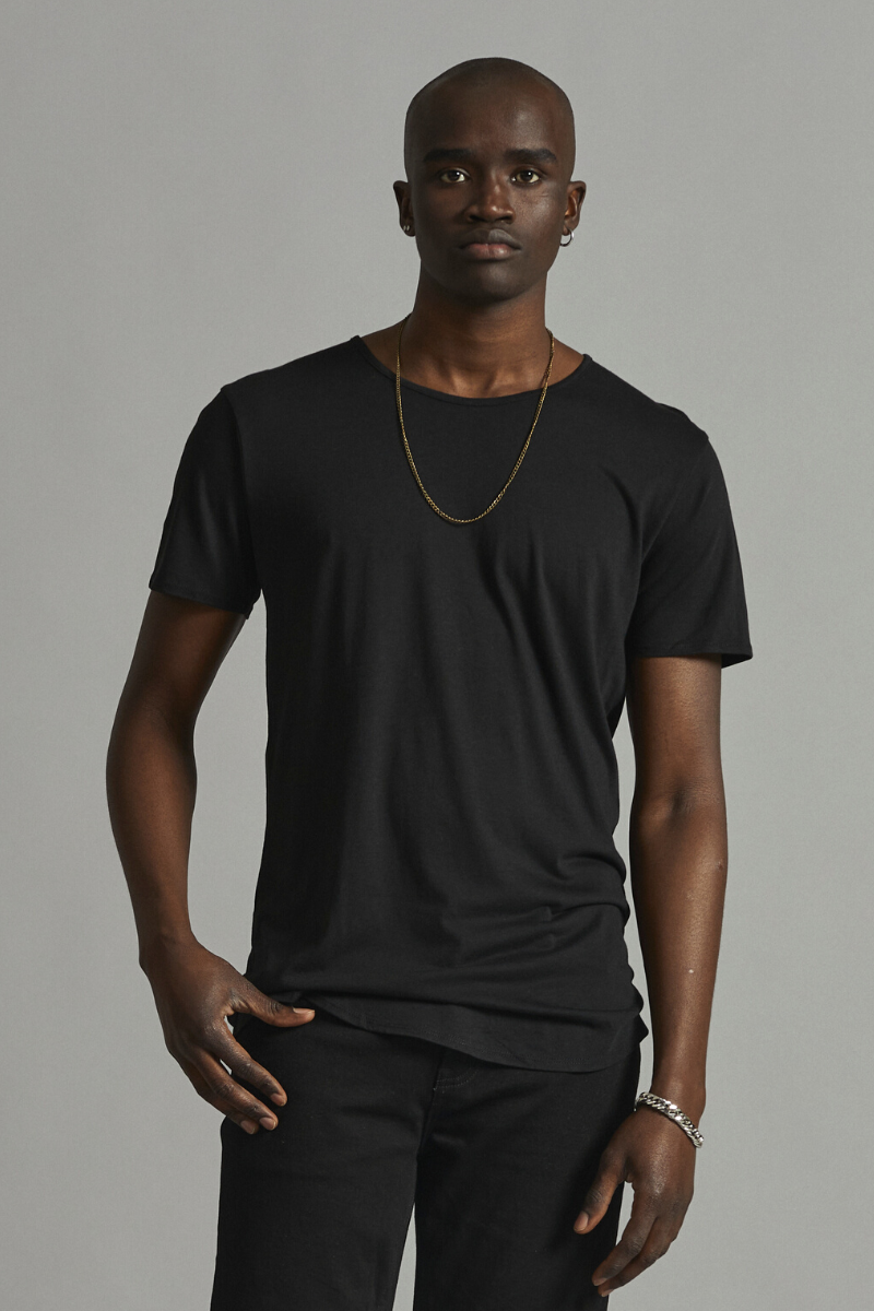 Black Aalto Bamboo Cotton Tee