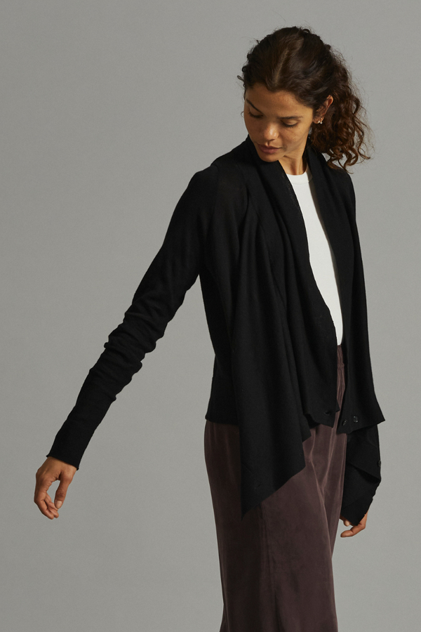 Black Hydra Cotton Cardigan