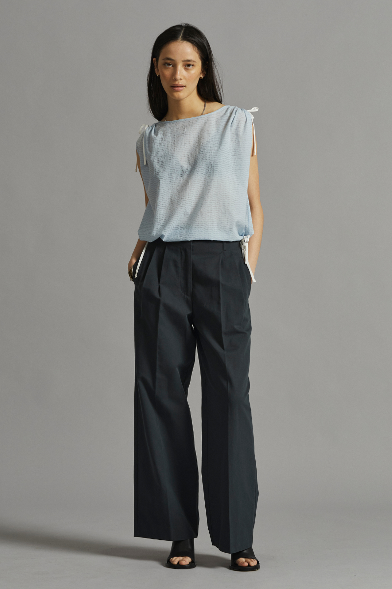 Pale Blue Hachi Textured Top