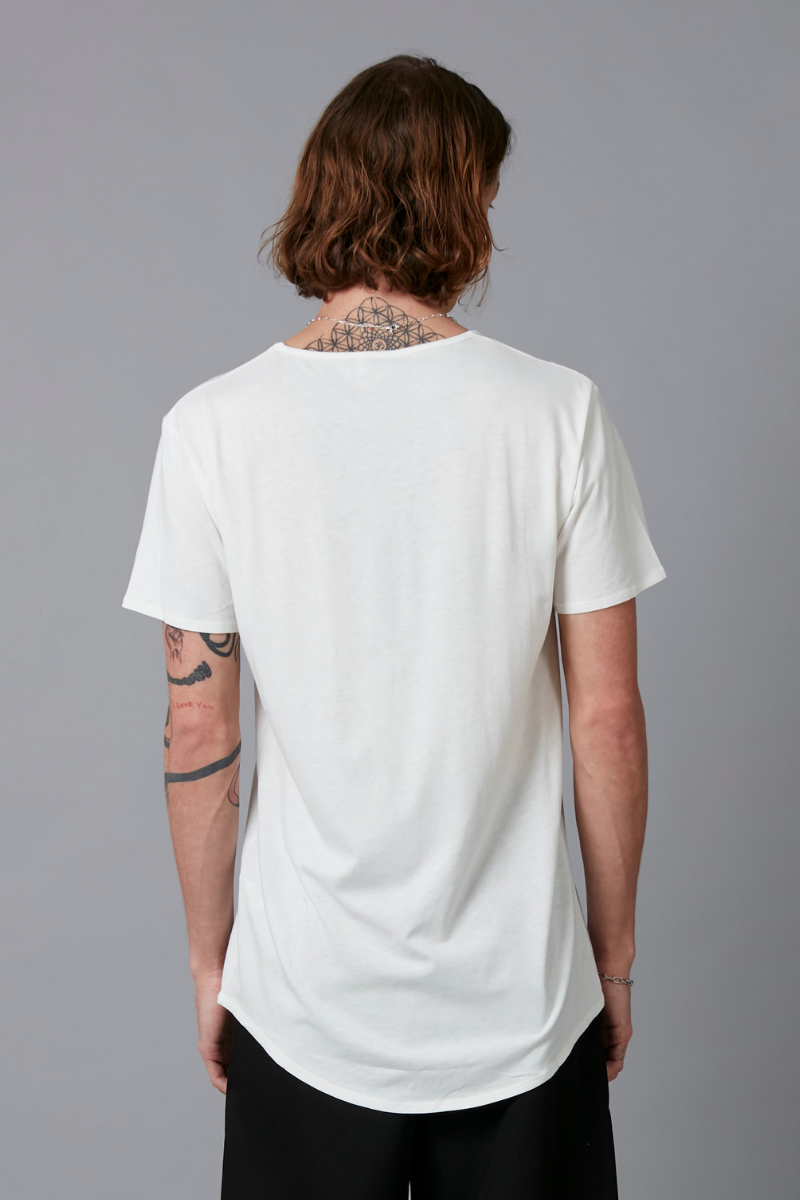 White Aalto Bamboo Cotton Tee