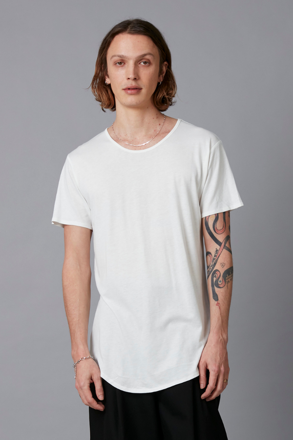 White Aalto Bamboo Cotton Tee