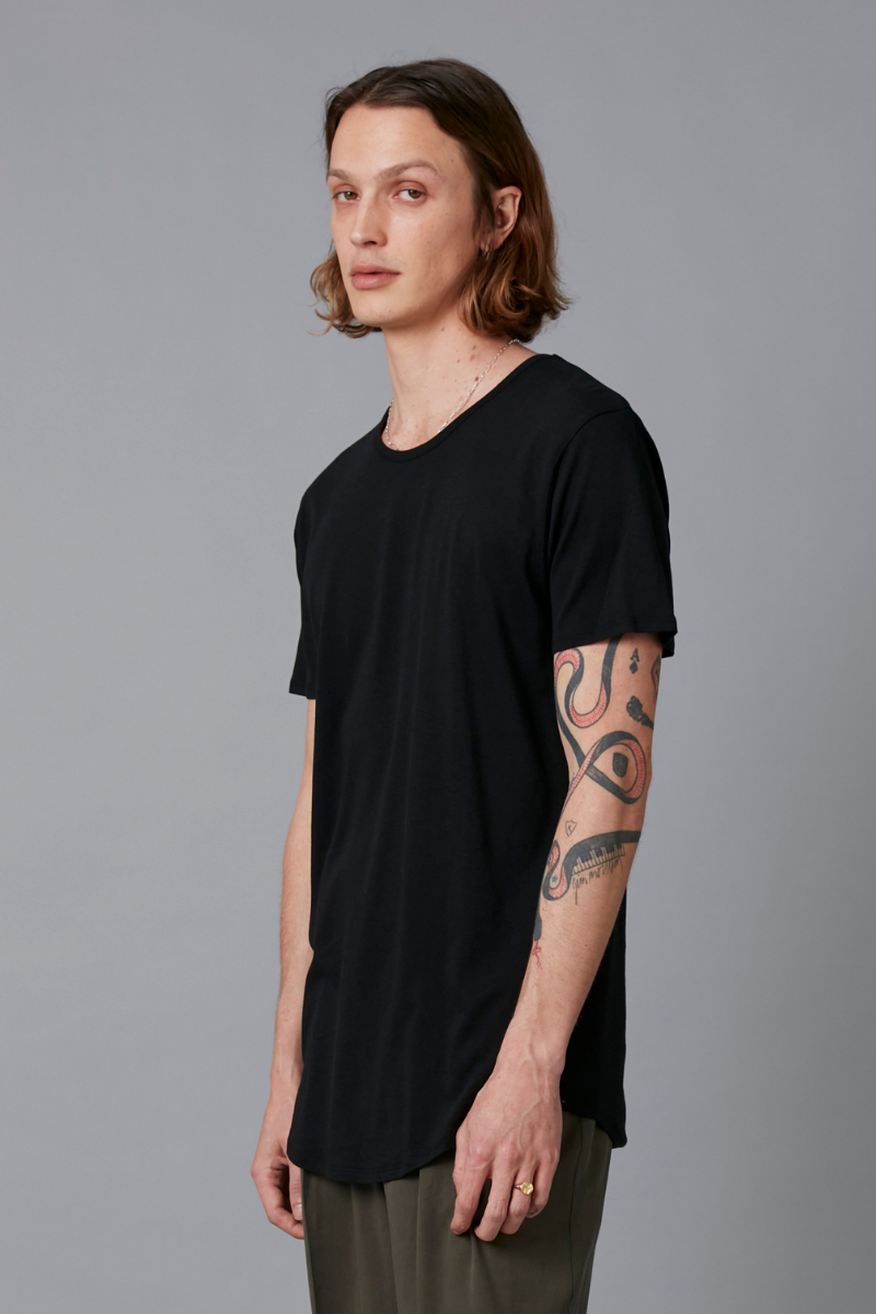 Black Aalto Bamboo Cotton Tee