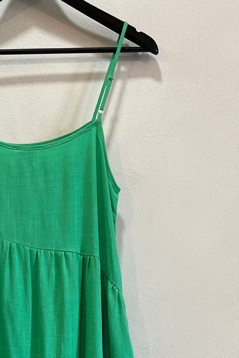 Green Eli Tiered Maxi Dress