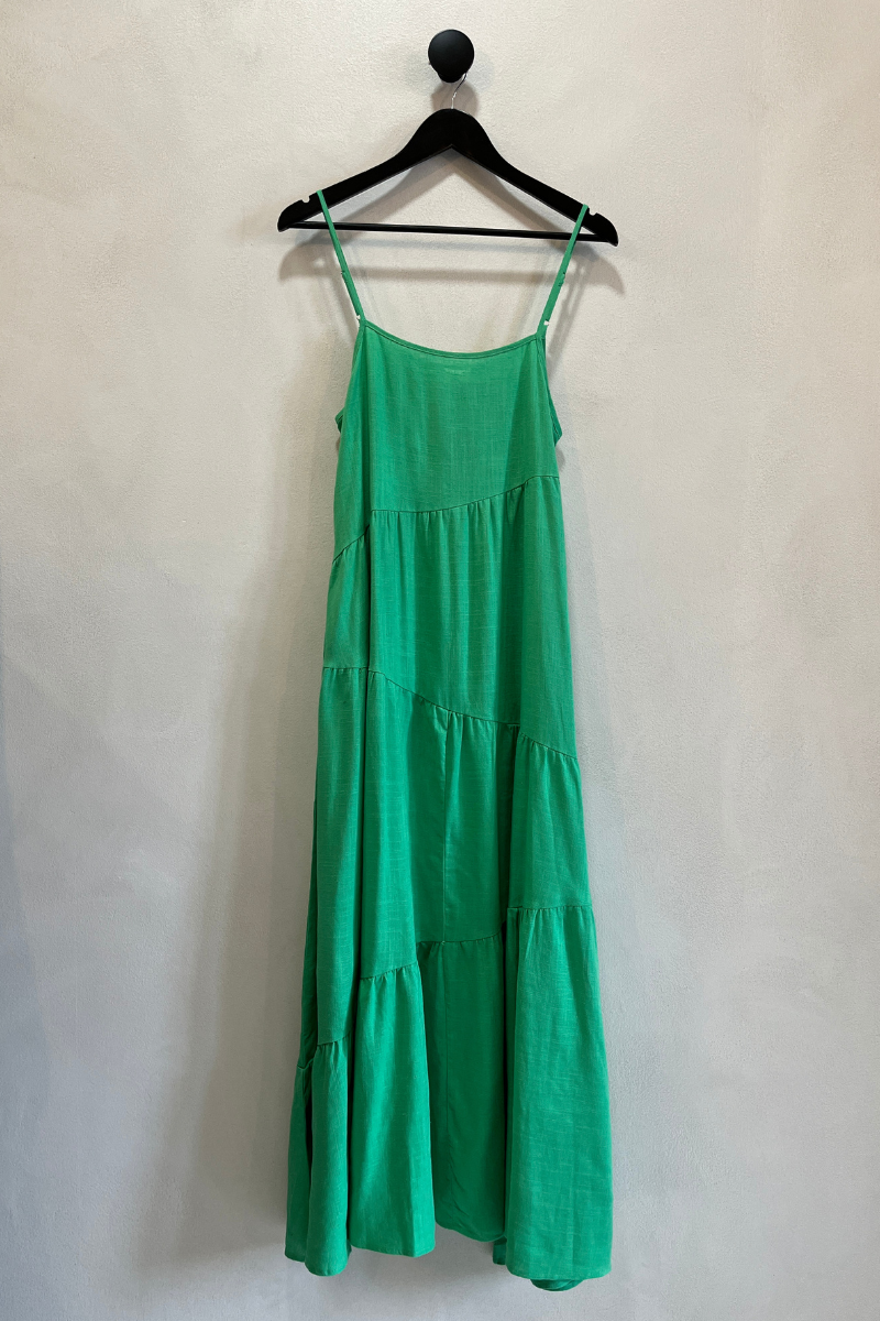 Green Eli Tiered Maxi Dress