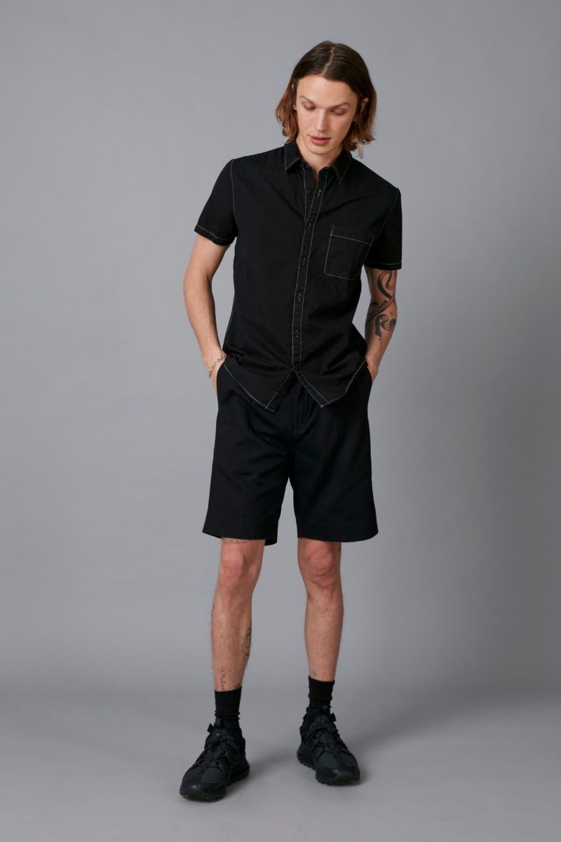 Black ReNique Overdyed Short Sleeve Shirt