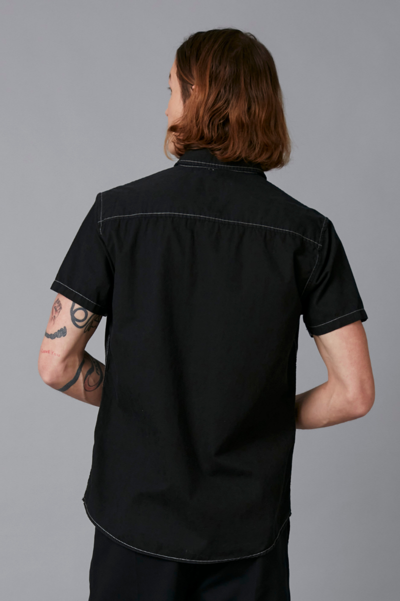 Black ReNique Overdyed Short Sleeve Shirt