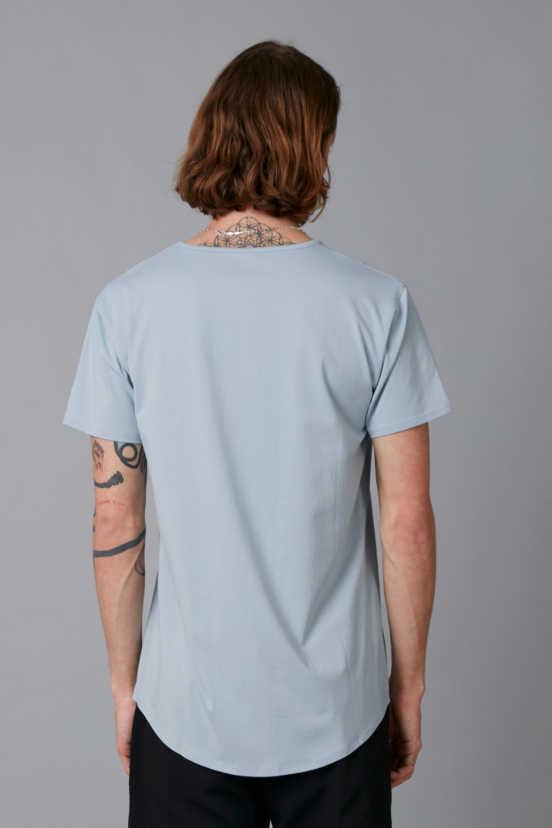 Fog Blue Aalto Bamboo Cotton Tee