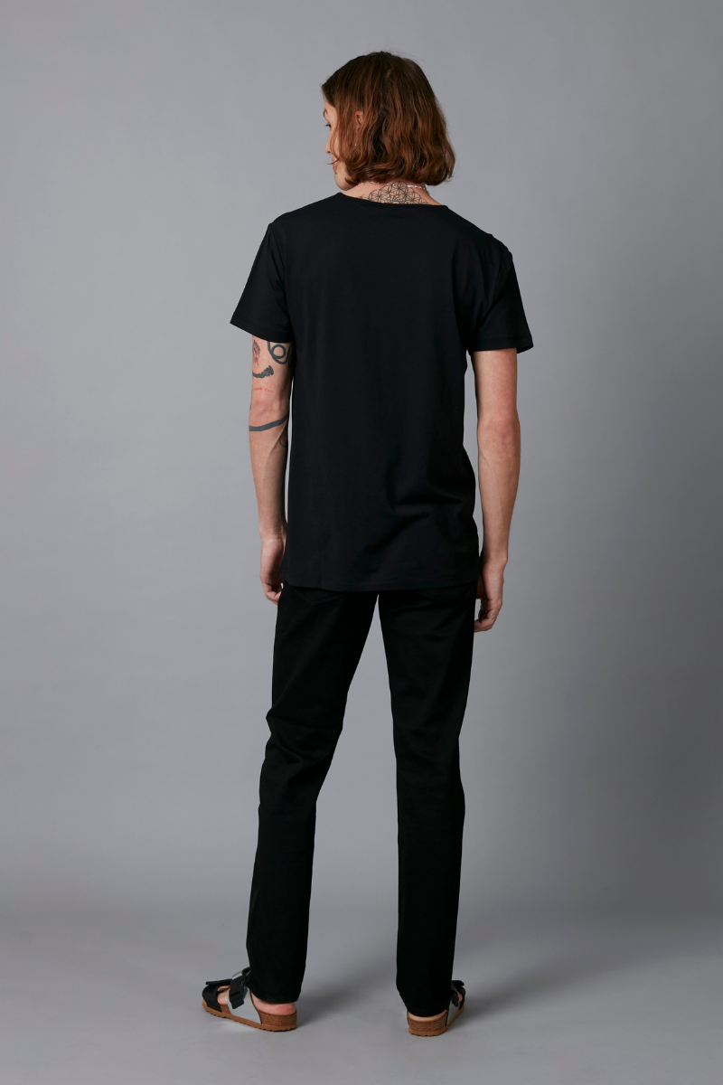 Black Wolfgang Tencel Cotton Pocket Tee