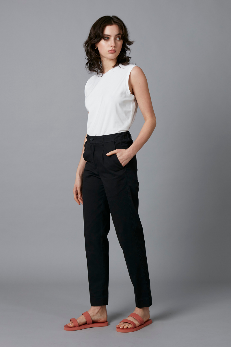 Black Osakie Unisex Cotton Pants